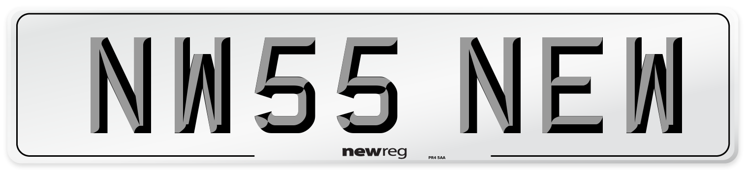 NW55 NEW Number Plate from New Reg